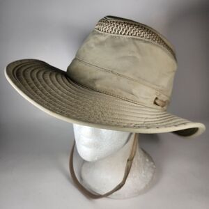 TILLEY Endurables Airflow Hat Size 7 Khaki Made Canada Outdoors Hiking Cotton